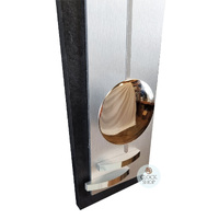 65cm Black & Silver Pendulum Wall Clock With Round Dial By AMS image
