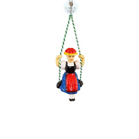 Swiss House Mechanical Chalet Clock With Swinging Doll 10cm By TRENKLE image