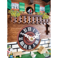 Alphorn 1/4 Hour 1 Day Mechanical Chalet Cuckoo Clock 17cm By TRENKLE image