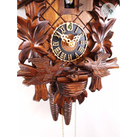Moving Birds 1 Day Mechanical Carved Cuckoo Clock 32cm By HÖNES image