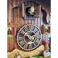 Black Forest Battery Chalet Cuckoo Clock With Dog & Kennel 22cm By TRENKLE image