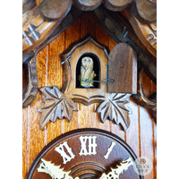 Owls & Leaves 8 Day Mechanical Chalet Cuckoo Clock With Hooting Owl Call 36cm By ROMBA image