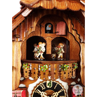 Sweethearts 8 Day Mechanical Chalet Cuckoo Clock With Dancers 48cm By HÖNES image