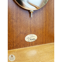 65cm Cherry 8 Day Mechanical Chiming Wall Clock With Piano Finish & Draw By AMS image