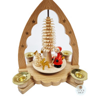 19cm Santa & Deer Christmas Pyramid By Richard Glässer image