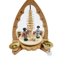 19cm Coloured Nativity Christmas Pyramid By Richard Glässer image