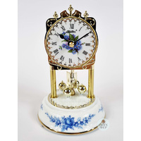 16cm White & Gold Porcelain Anniversary Clock With Decorative Dial By HALLER image