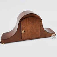 21cm Walnut Mechanical Tambour Mantel Clock With Westminster Chime & Burlwood Inlay By AMS image