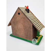 18cm Chalet Weather House with Deer & Fence By TRENKLE image
