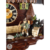 Hunter & Water Wheel 8 Day Mechanical Chalet Cuckoo Clock With Dancers 62cm By HÖNES image