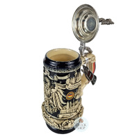 Deutschland Coat Of Arms Beer Stein With Pewter Eagle Lid 0.5L By KING image