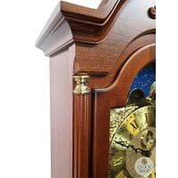 195cm Walnut Grandfather Clock With Westminster Chime & Gold Accents By AMS image