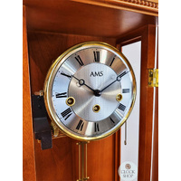 66cm Cherry 8 Day Mechanical Chiming Wall Clock By AMS image