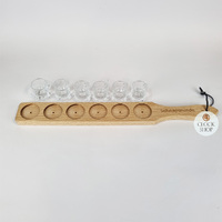 Schnapps Serving Board With 6 Glasses image