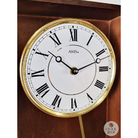 53cm Walnut Battery Chiming Wall Clock By AMS image