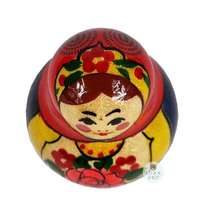 Semenov Russian Dolls Small- Red Scarf & Blue Dress 7cm (Set Of 5) image