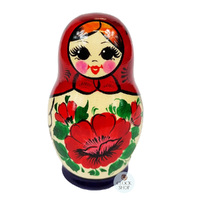 Kirov Russian Dolls- Red Scarf & Purple Dress 12cm (Set Of 6) image