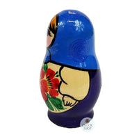 Kirov Russian Dolls- Blue Scarf & Purple Dress 10cm (Set Of 5) image