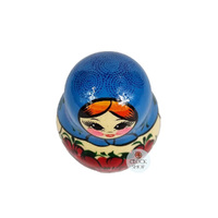 Kirov Russian Dolls- Blue Scarf & Purple Dress 12cm (Set Of 6) image