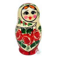 Kirov Russian Dolls- White Scarf & Red Dress 15cm (Set Of 7) image