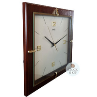 29cm Walnut Square Wall Clock By AMS image