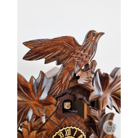 5 Leaf & Bird 1 Day Mechanical Carved Cuckoo Clock 28cm By TRENKLE image