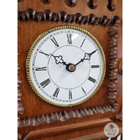 63cm Walnut 8 Day Mechanical Striking Wall Clock With Dumpling Eater By ROMBA image