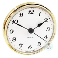 7.2cm Gold Clock Insert With White Dial & Arabic Numerals image