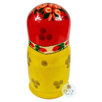 Semenov Russian Dolls- Red Scarf & Yellow Dress 26cm (Set Of 10) image