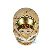 Woodburn Russian Dolls- Pink & Green Floral 17cm (Set Of 5) image