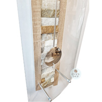 85cm Beech Pendulum Wall Clock With Stone Inlay By AMS image