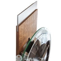 69cm Beech & Silver Pendulum Wall Clock By AMS image