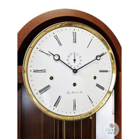 193cm Walnut Contemporary Longcase Clock With Westminster Chime By HERMLE image
