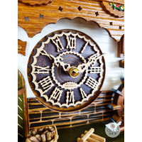 Alphorn, Water Wheel & Beer House Battery Chalet Cuckoo Clock 26cm By TRENKLE image