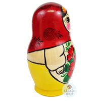 Kirov Russian Dolls- Red Scarf & Yellow Dress 12cm (Set Of 6) image