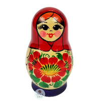 Kirov Russian Dolls- Red Scarf & Purple Dress 10cm (Set Of 5) image