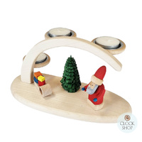 24cm Santa Claus Candle Arch By Seiffener image