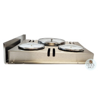 31cm Silver Outdoor Weather Station With Barometer Thermometer & Hygrometer By FISCHER  image