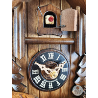Horse & Logger 1 Day Mechanical Chalet Cuckoo Clock 21cm By ENGSTLER image
