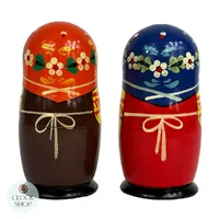 Zagorsk Village Floral Russian Dolls 17cm (Set Of 5) - Assorted Designs image