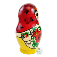 Kirov Russian Dolls- Red Scarf & Yellow Dress 15cm (Set Of 7) image