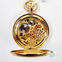 49mm Gold Unisex Mechanical Skeleton Swiss Pocket Watch By CLASSIQUE (Roman) image