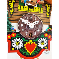 Swiss House Mechanical Chalet Clock With Seesaw 14cm By TRENKLE image