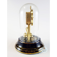 23cm Royal Blue & Gold Porcelain Anniversary Clock With Westminster Chime & Decorative Dial By HALLER image