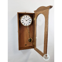 64cm Oak Battery Chiming Wall Clock By AMS image