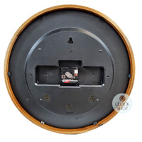 40cm Wood Grain Retro Round Wall Clock By AMS image
