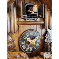 Horse & Logger Battery Chalet Cuckoo Clock 21cm By ENGSTLER image