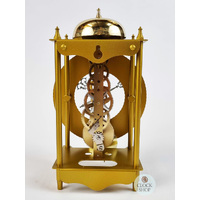 24cm Brass Mechanical Skeleton Table Clock With Bell Strike By HERMLE image