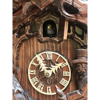 Clock Peddler 1 Day Mechanical Carved Cuckoo Clock 42cm By Master Carvers Club image