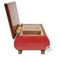 Rose Wooden Musical Jewellery Box With Floral Inlay- Large (Tchaikovsky- Waltz Of The Flowers) image